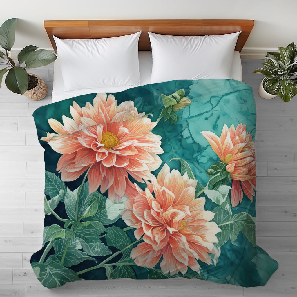 Floral Duvet Cover, Dalias