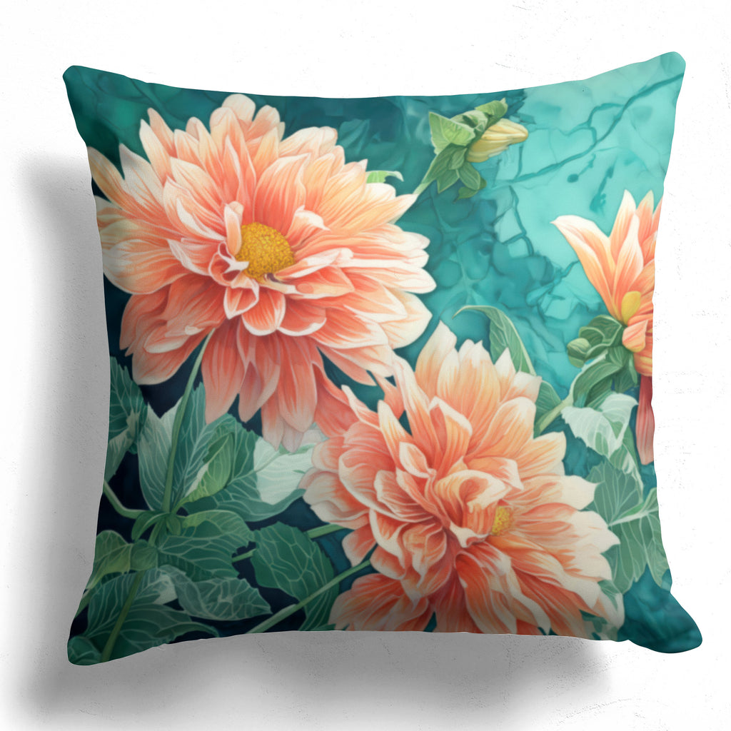 Floral Pillow Cover, Dalias