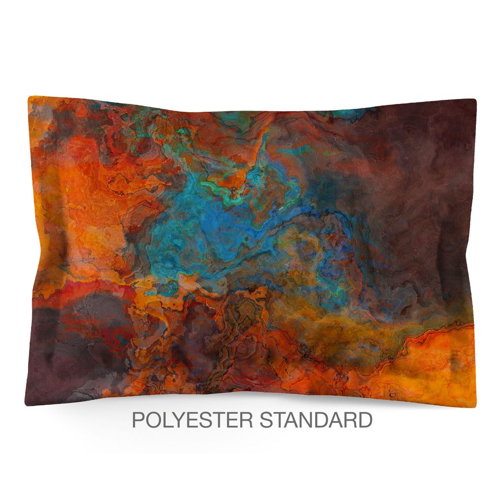 Abstract Shams in Cotton or Polyester, Desert Fusion