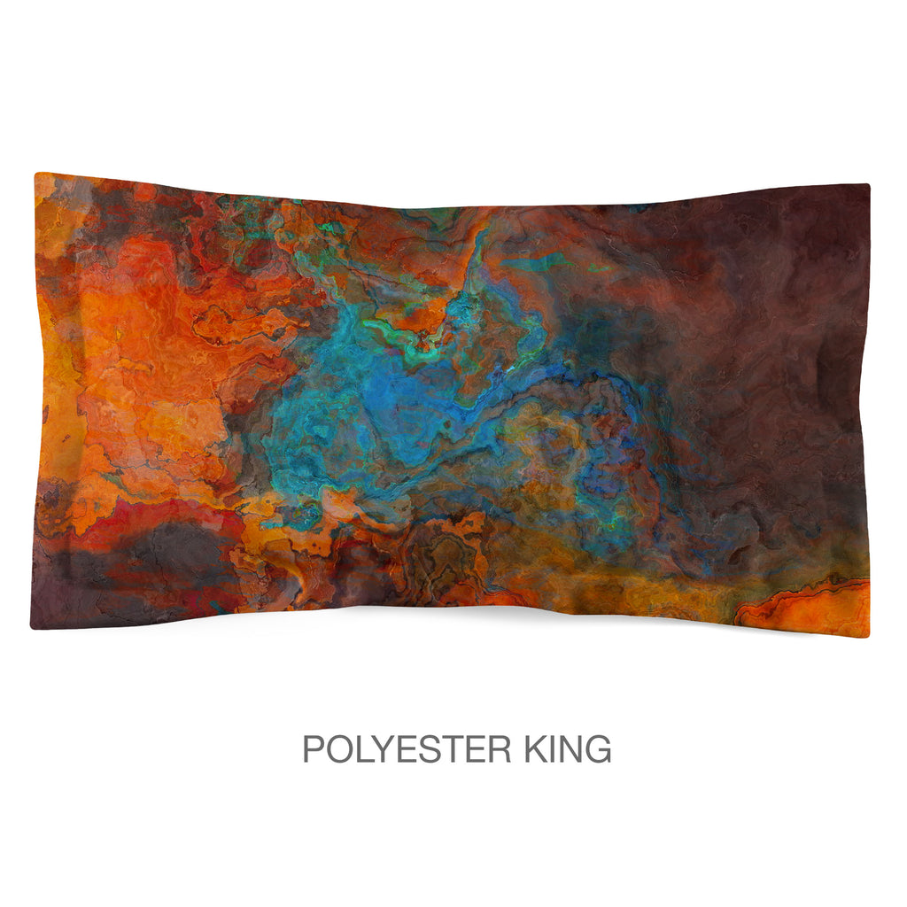 Abstract Shams in Cotton or Polyester, Desert Fusion