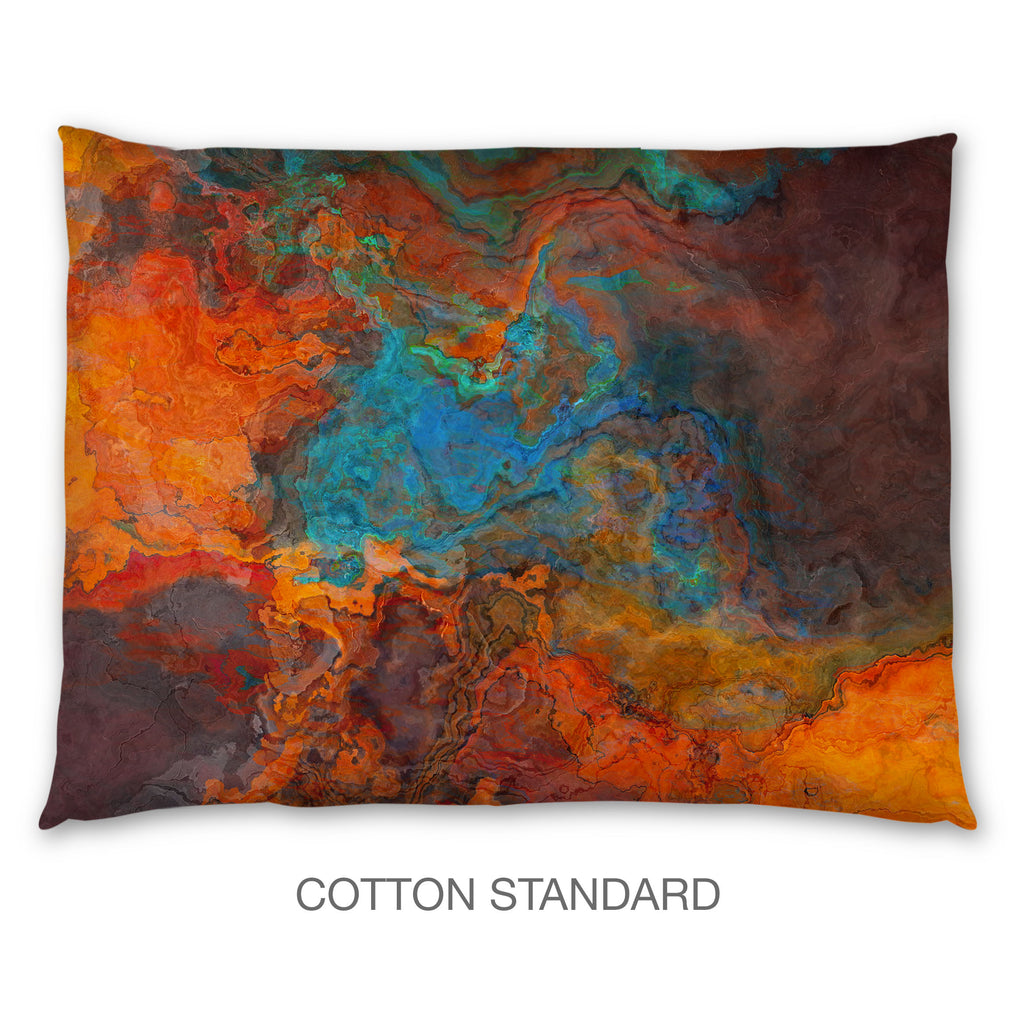 Abstract Shams in Cotton or Polyester, Desert Fusion