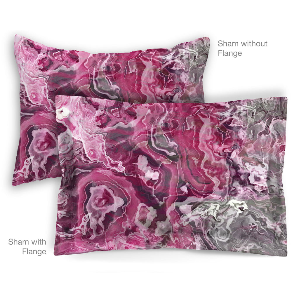 Abstract Art Pillow Shams, Standard and King, Contemporary Bedding