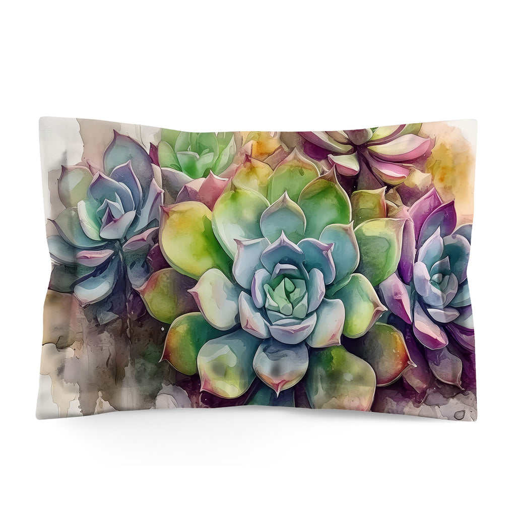 Floral Sham, Succulents Echeveria