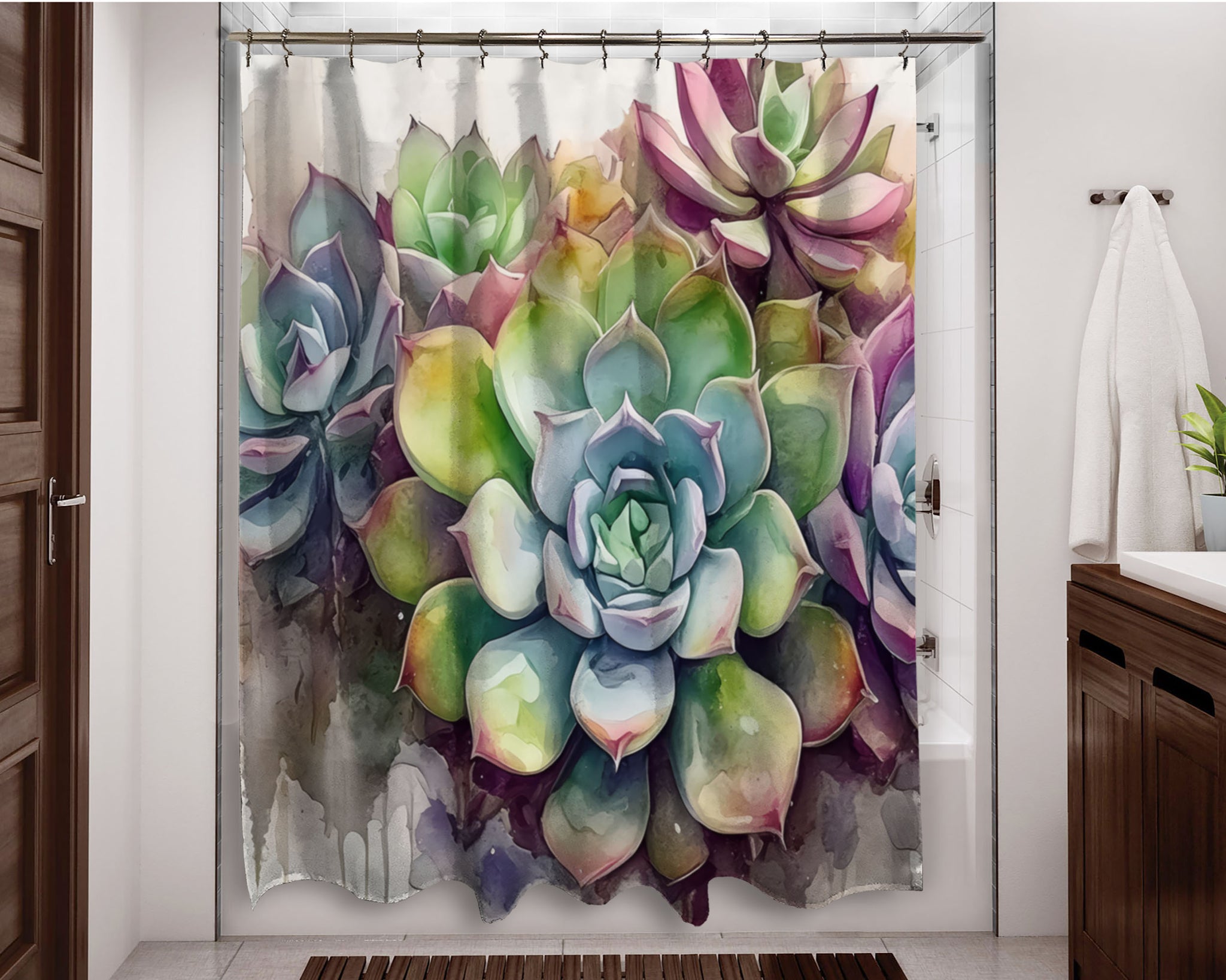 shower curtain succulents Echeveriashower2_2048x.jpg?v=1750414304