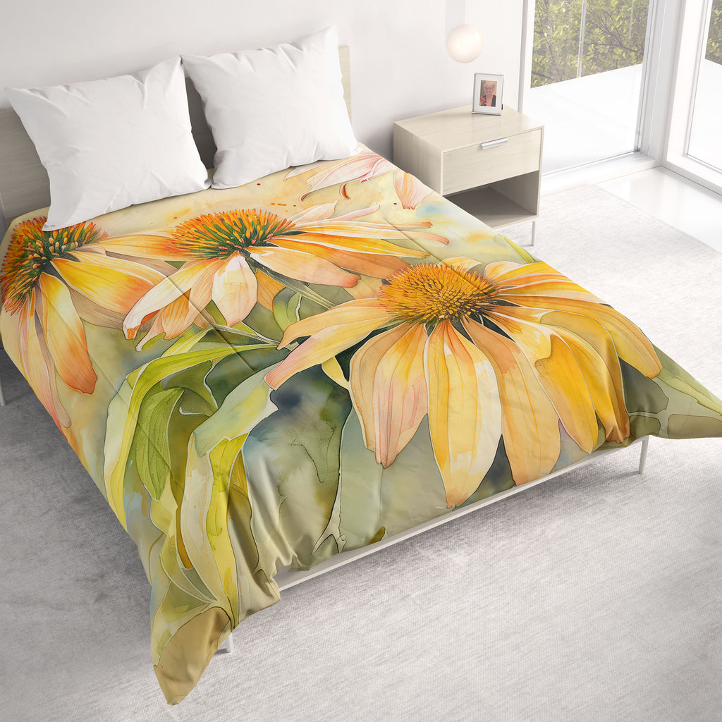 Floral Comforter, Echinacea Coneflower