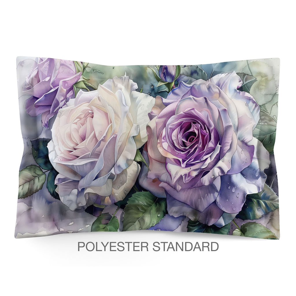 Floral Sham in Cotton or Polyester, English Roses