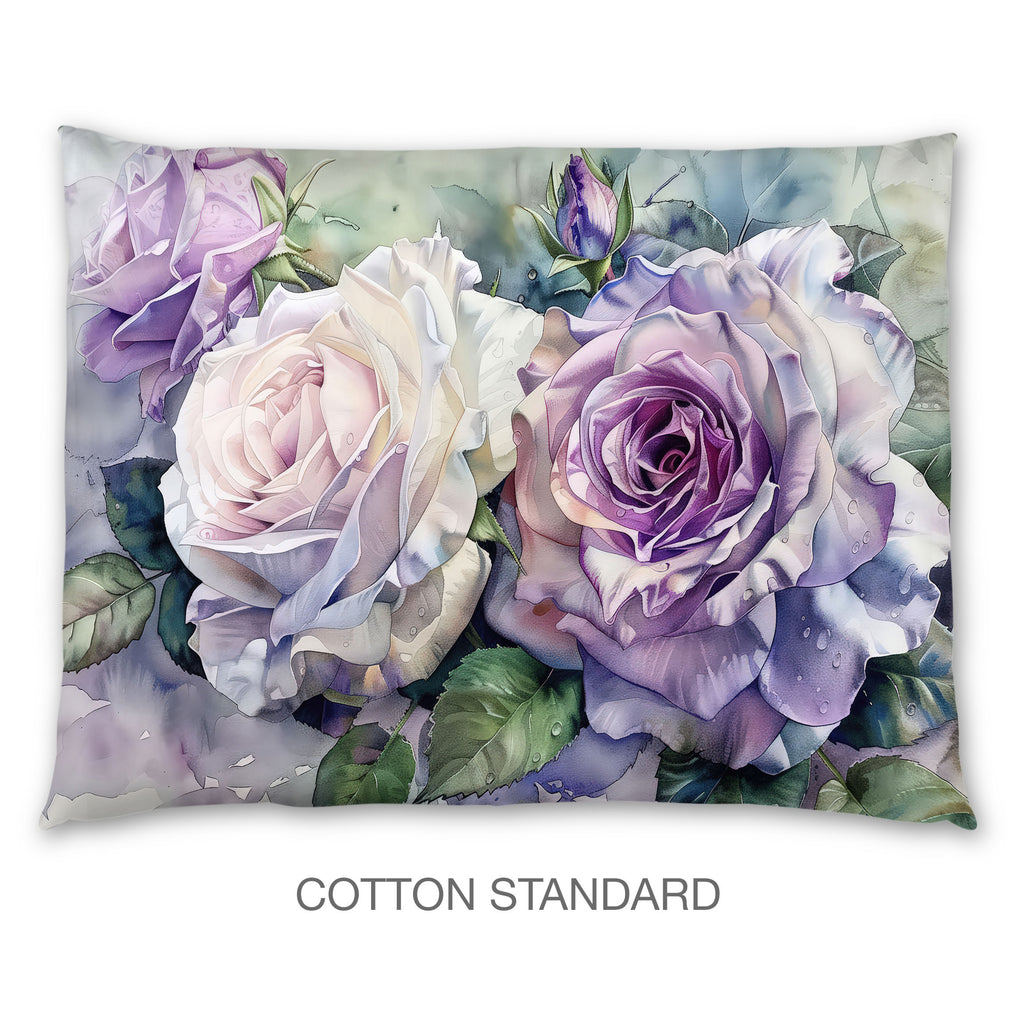 Floral Sham in Cotton or Polyester, English Roses