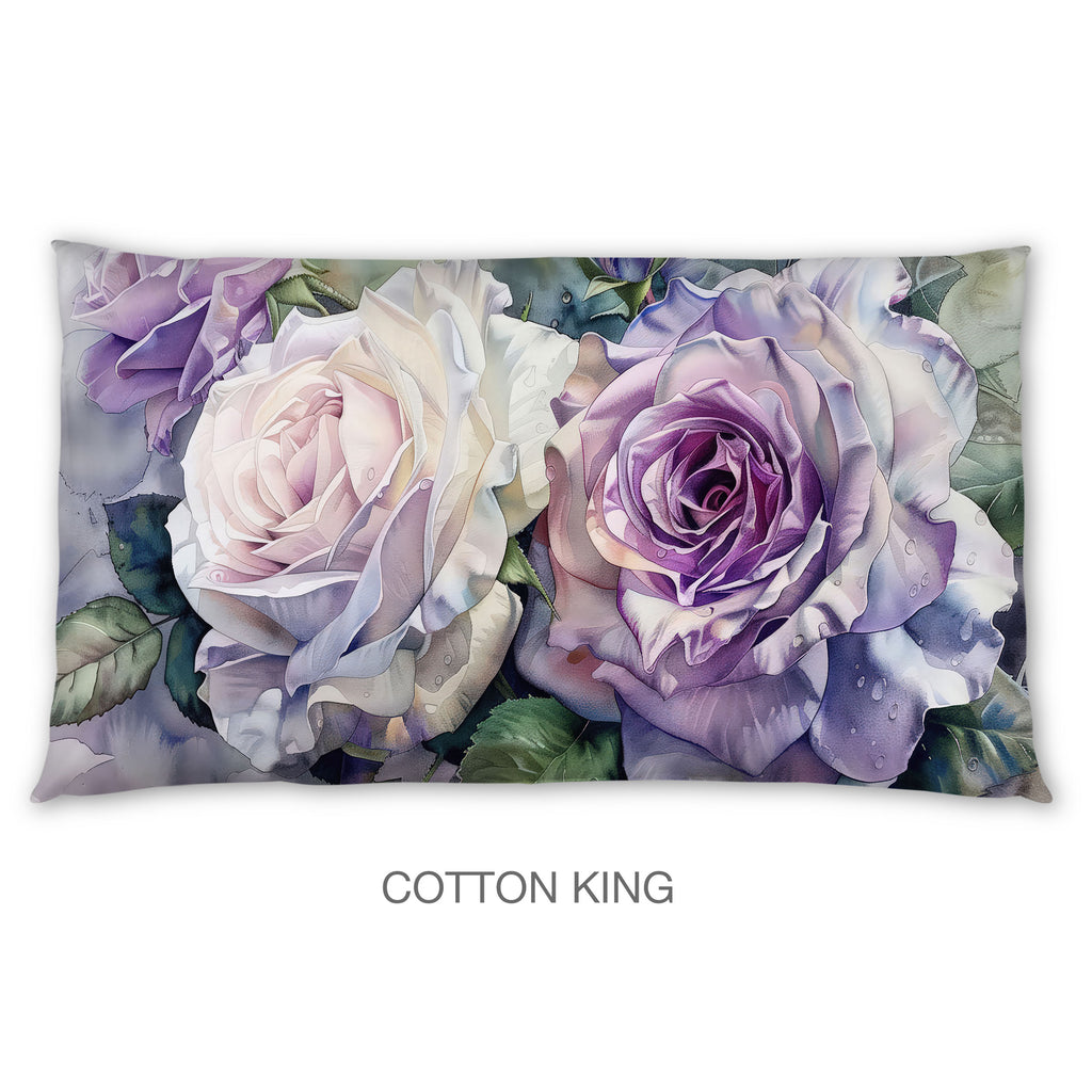 Floral Sham in Cotton or Polyester, English Roses
