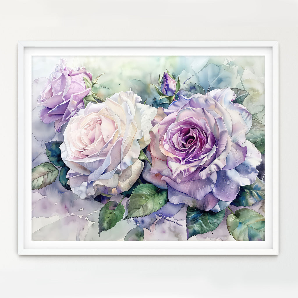 Floral Art Paper Print, English Roses