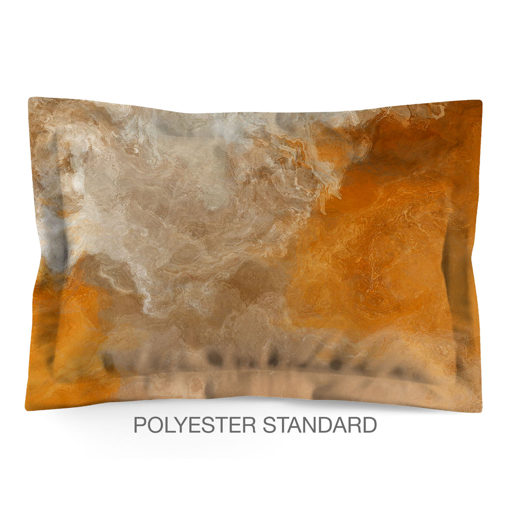 Abstract Shams in Cotton or Polyester, Evening Gold