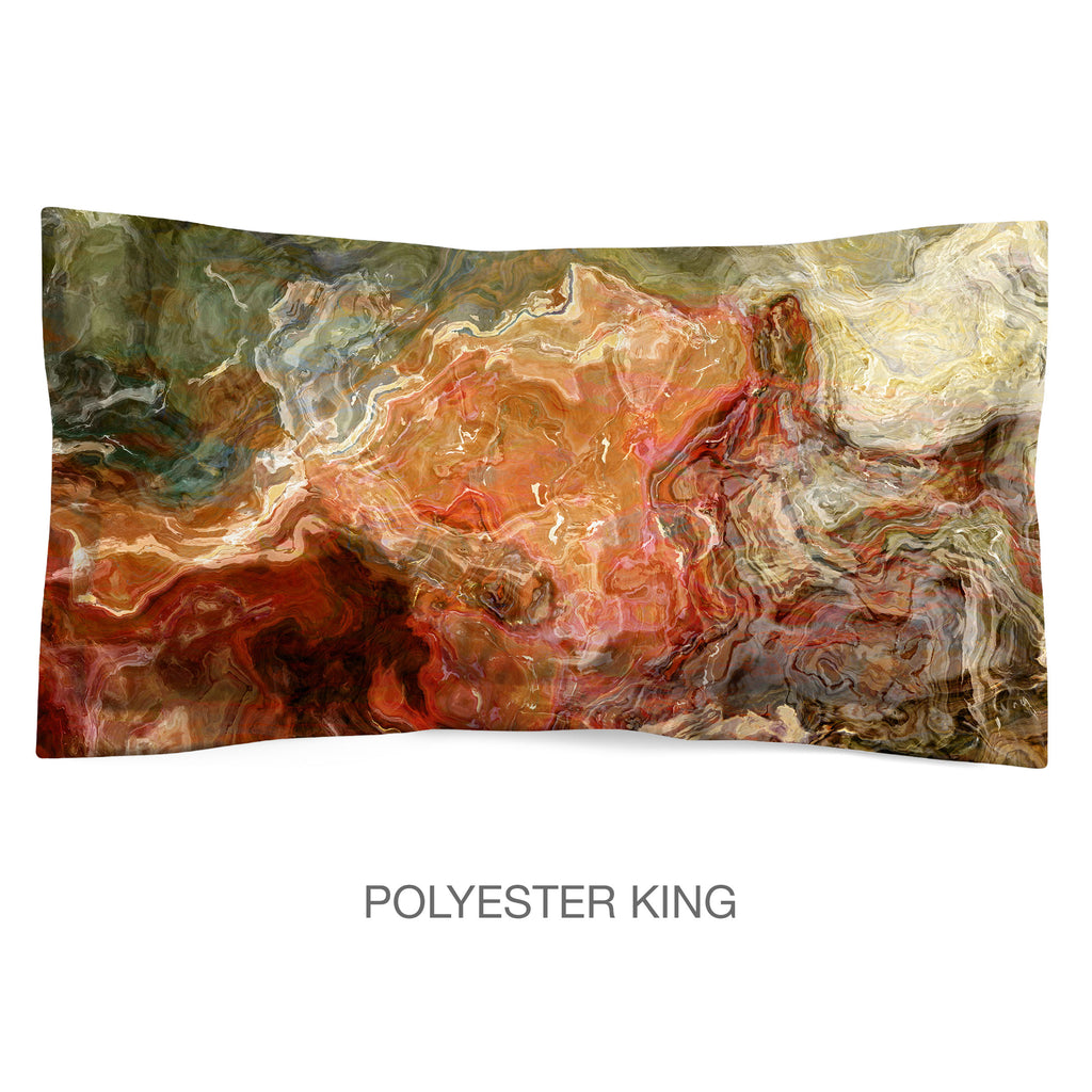 Abstract Shams in Cotton or Polyester, Firestarter