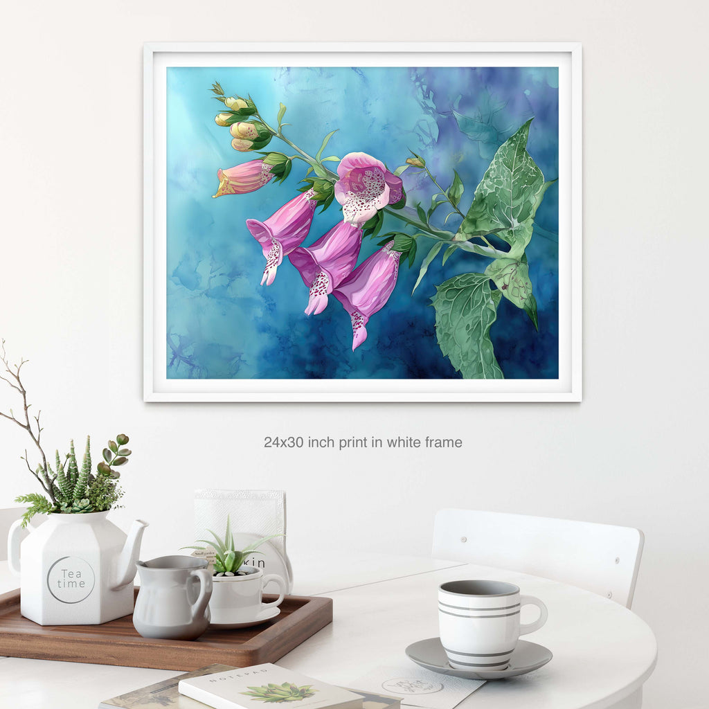 Floral Art Paper Print, Foxglove