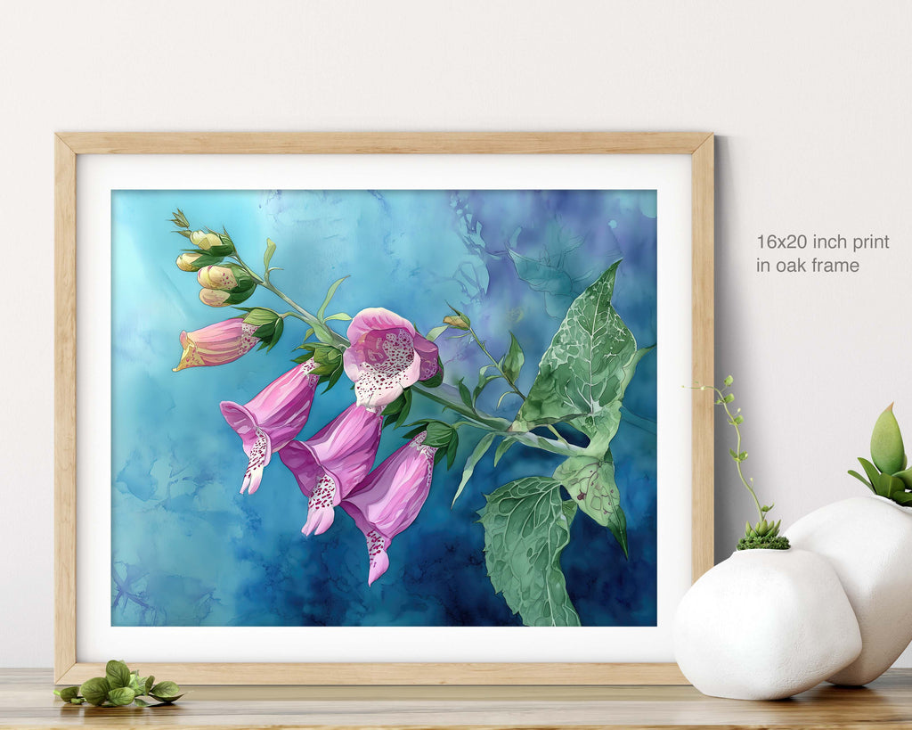 Floral Art Paper Print, Foxglove
