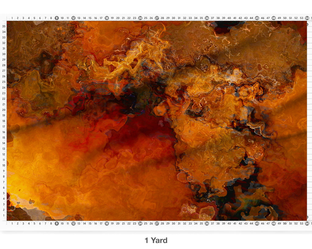 Abstract Fabric by the Yard, Gold Rush