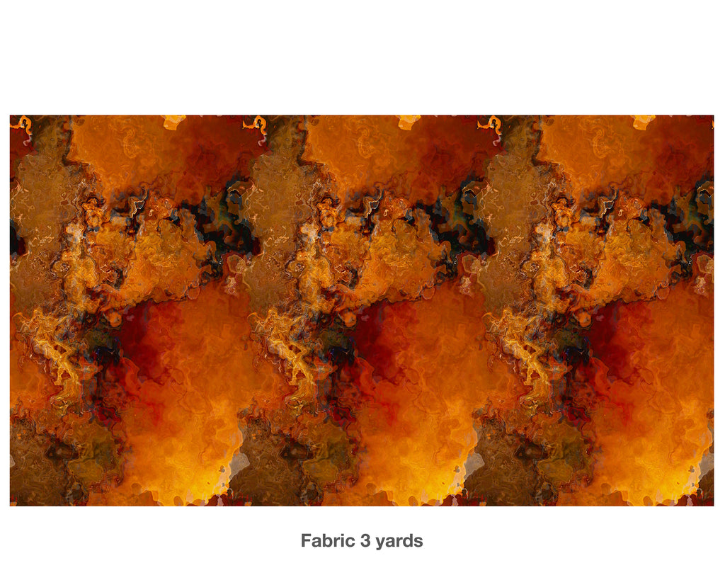 Abstract Fabric by the Yard, Gold Rush