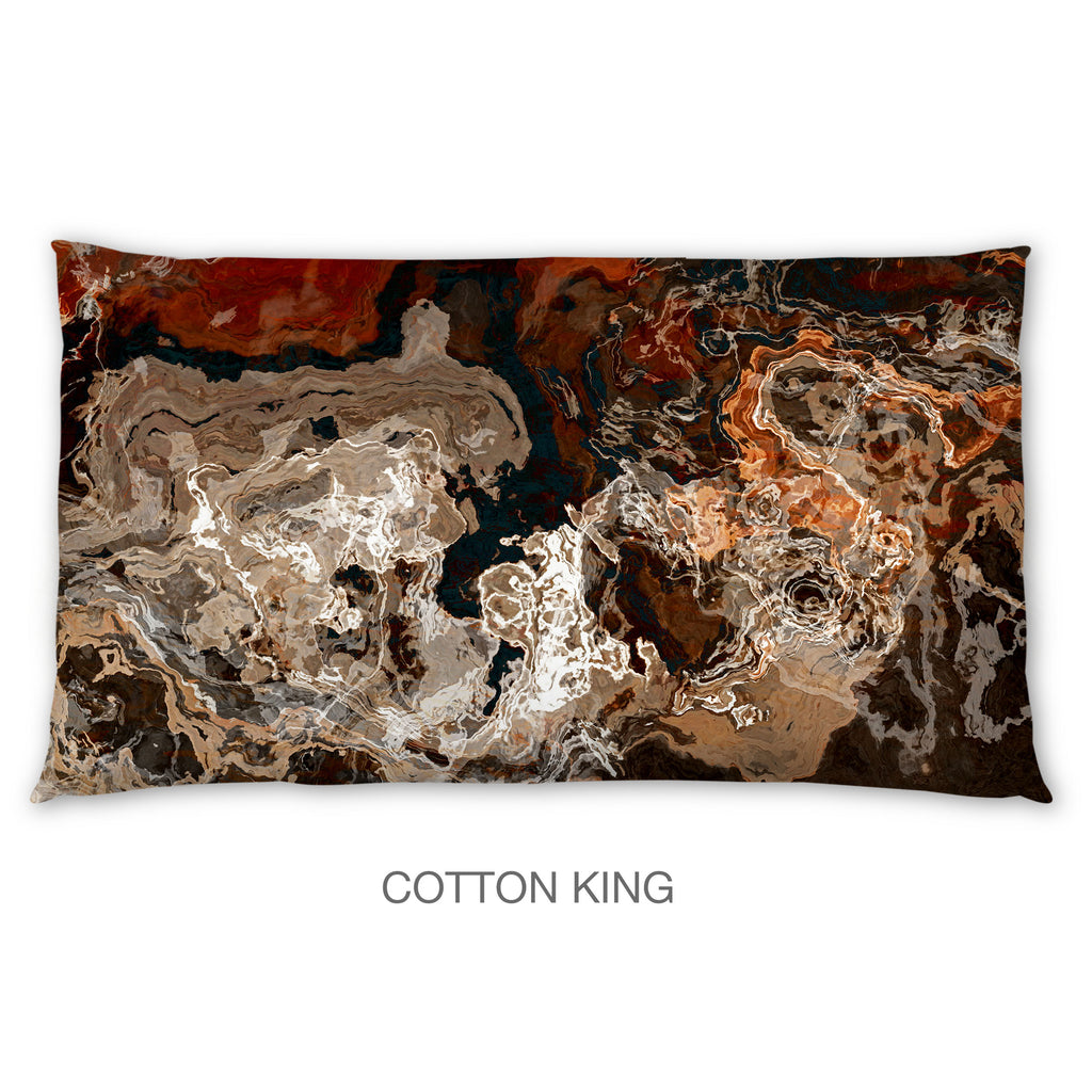 Abstract Shams in Cotton or Polyester, Hammered Copper