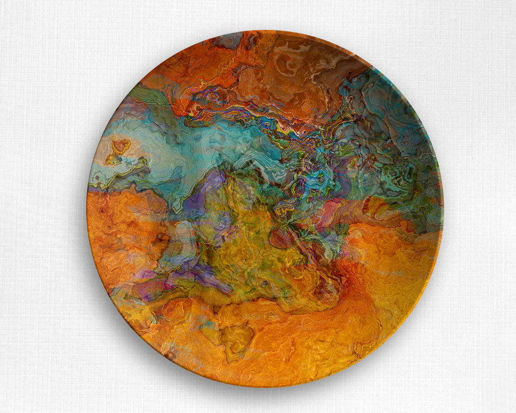 Abstract art outdoor Plate, microwave safe tableware, unbreakable