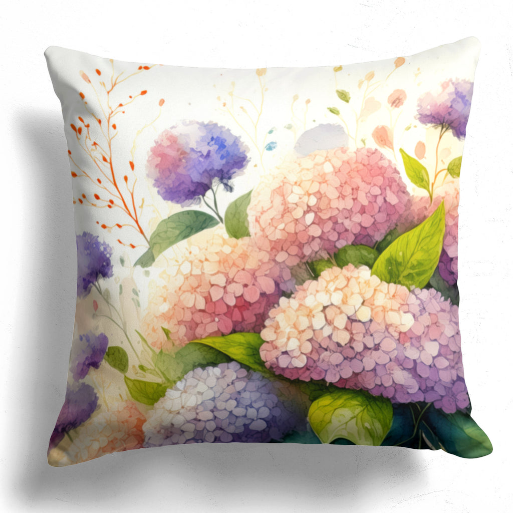 Floral Pillow Cover, Hydrangea