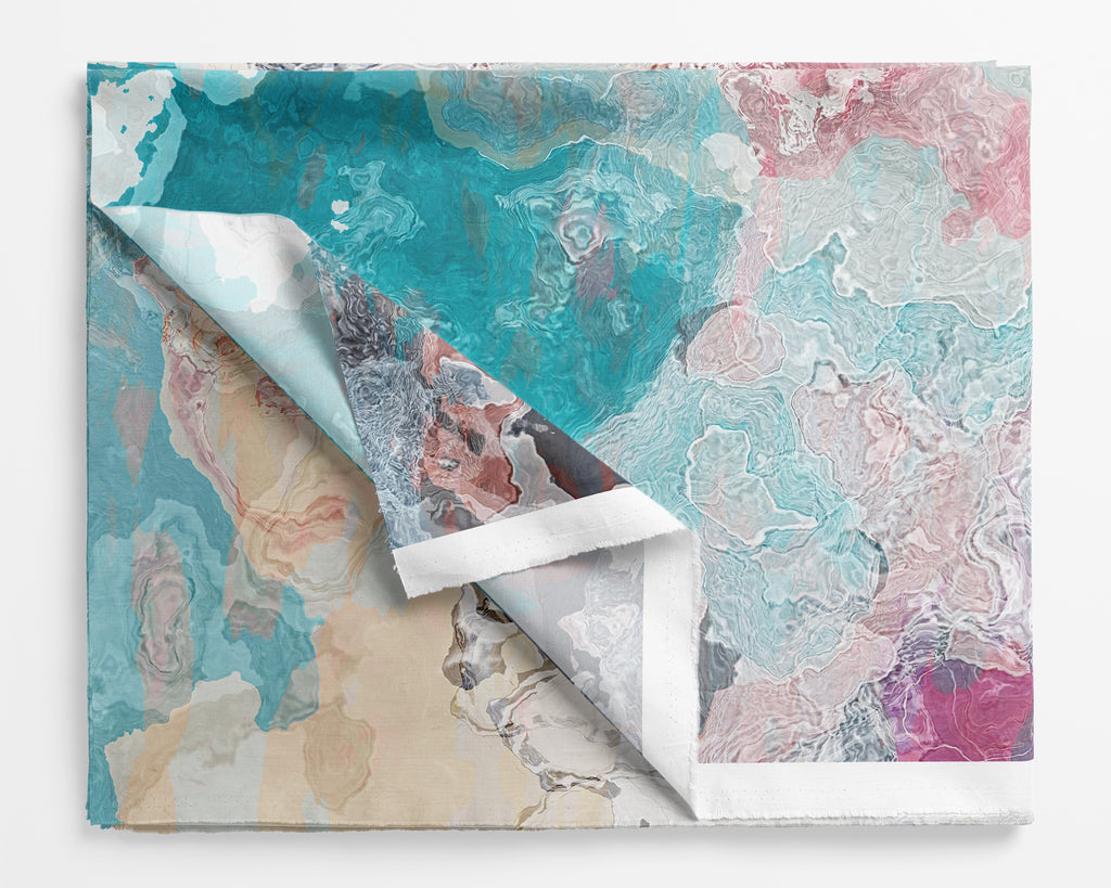 Cloth Abstract Abstract Art Fabric by the Yard, Spun Polyester or Pima Combed Cotton ...