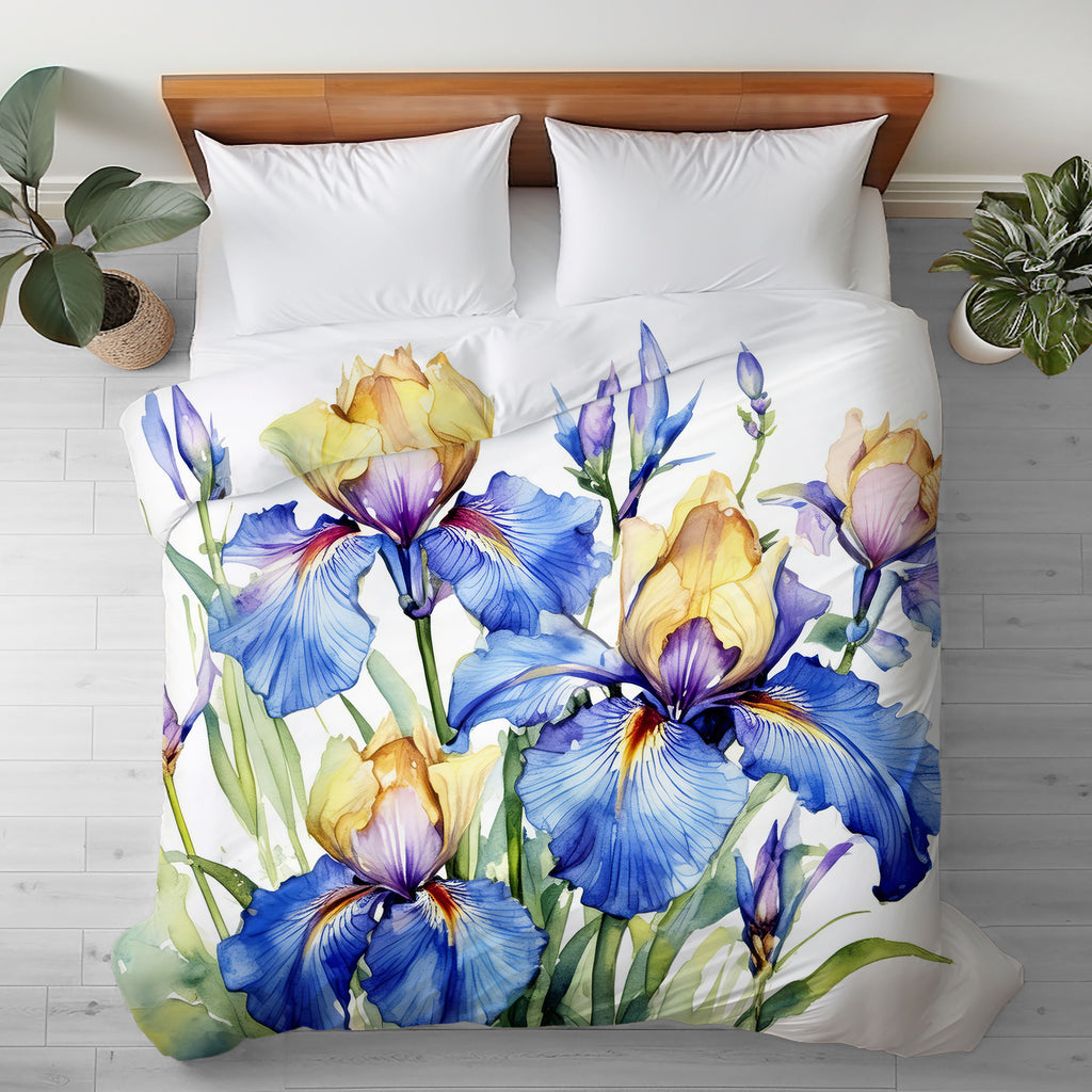 Floral Duvet Cover, Iris