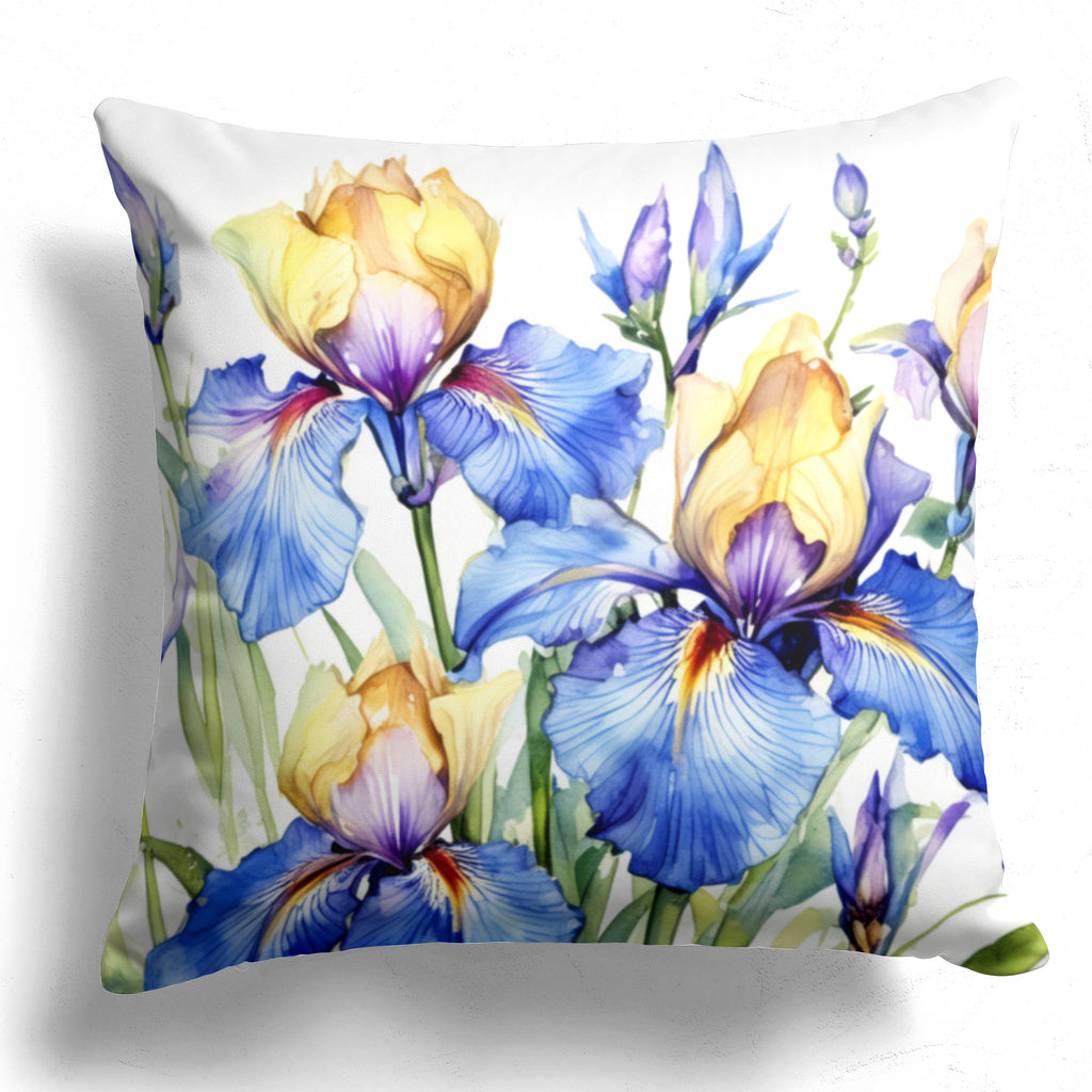 Floral Pillow Cover, Iris