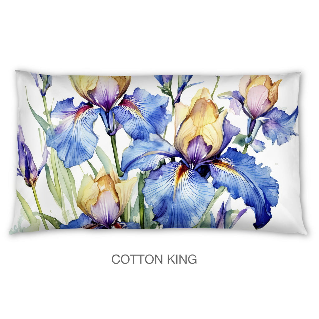 Floral Sham in Cotton or Polyester, Iris