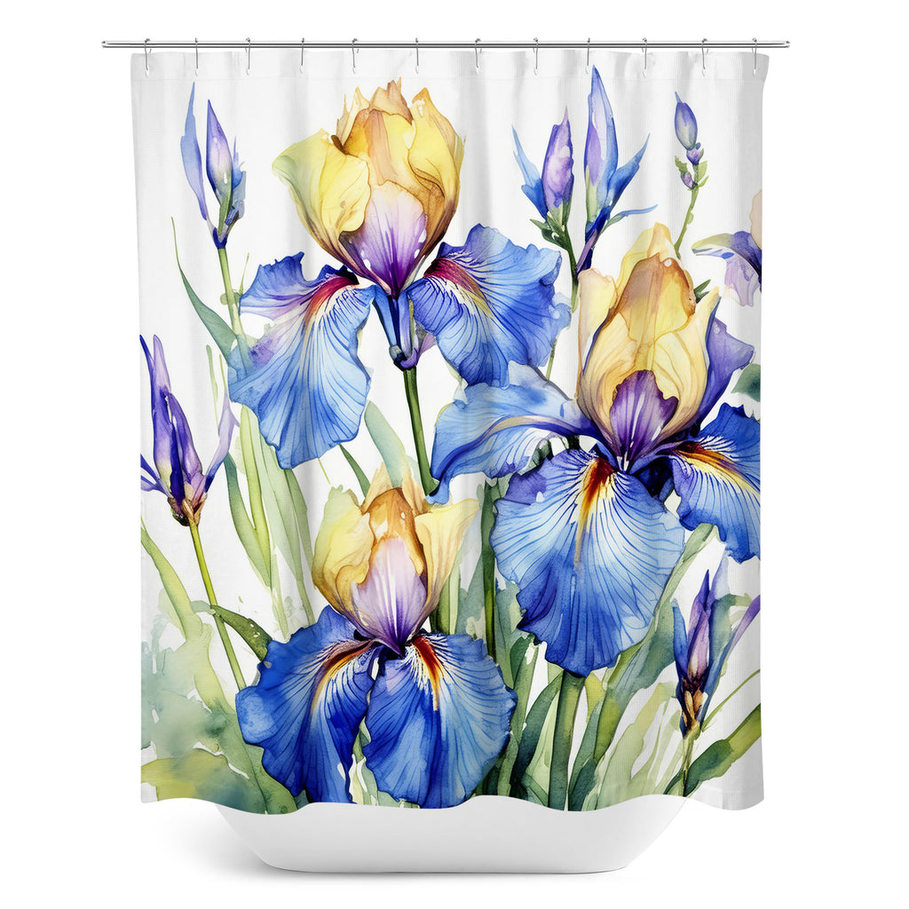 Floral Shower Curtain, Iris