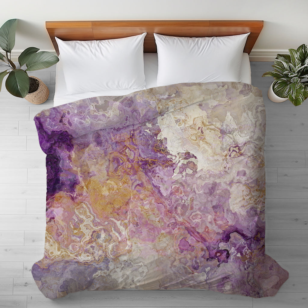 Abstract King, Queen or Twin Duvet Cover, Purple Abstract