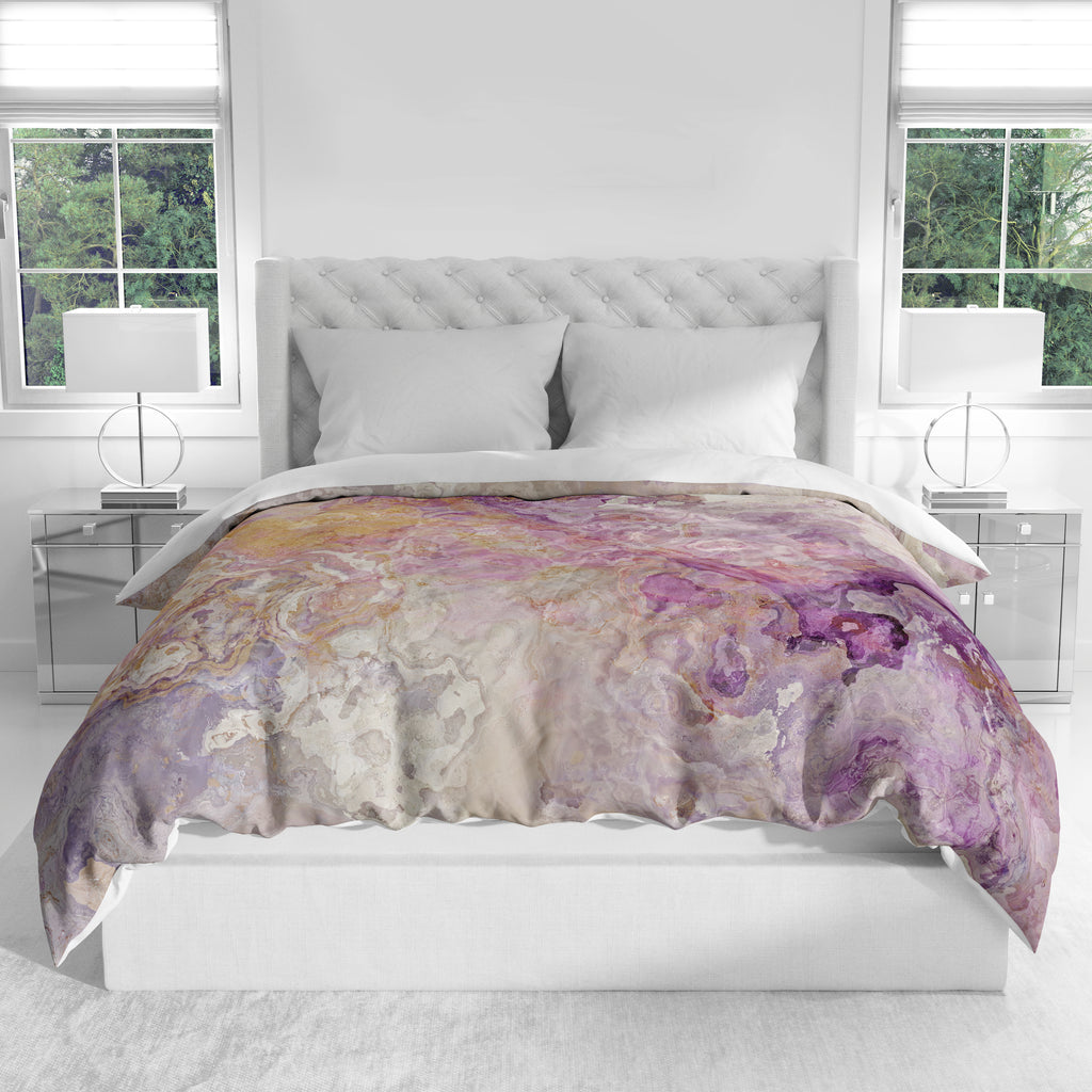 Abstract King, Queen or Twin Duvet Cover, Purple Abstract