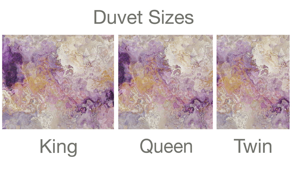Abstract King, Queen or Twin Duvet Cover, Purple Abstract