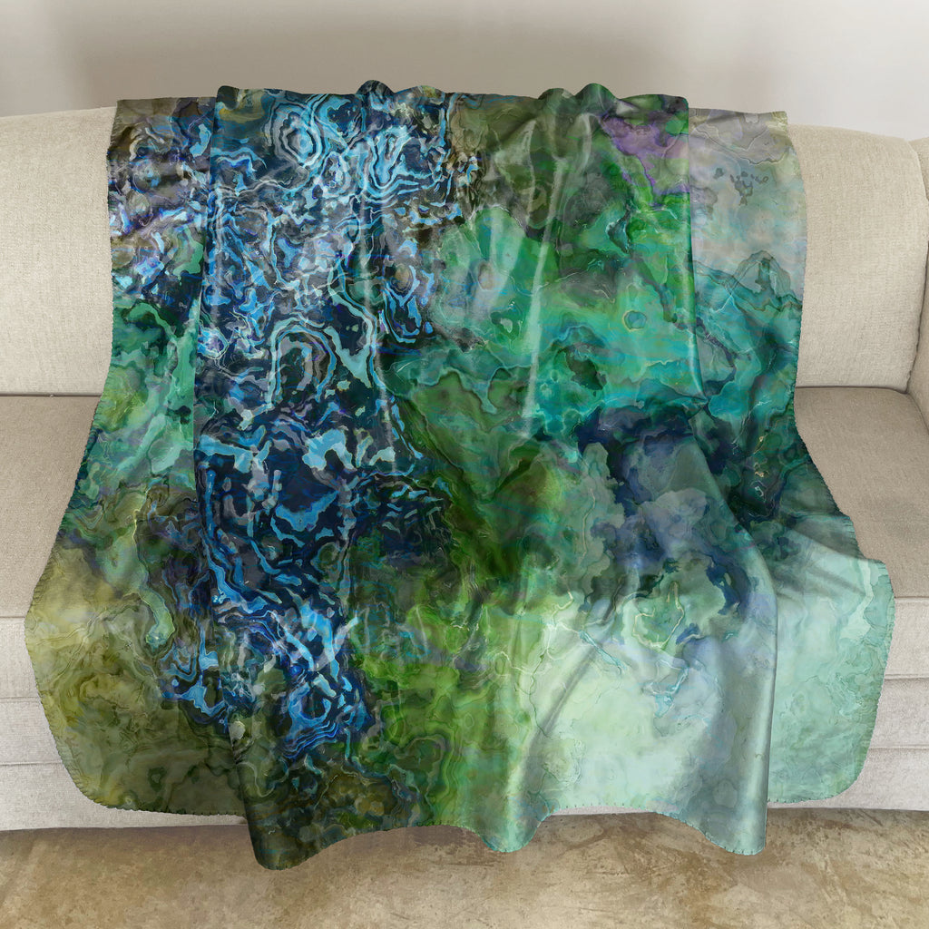 Abstract Fleece Throw, Lake Houston