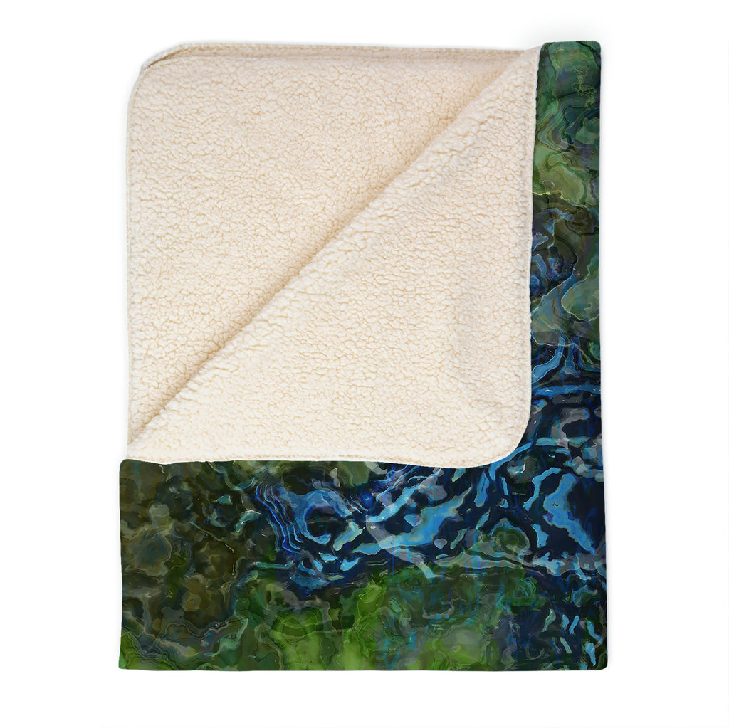 Abstract Fleece Throw, Lake Houston