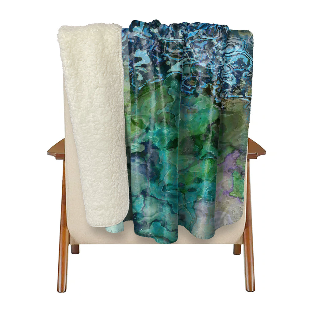 Abstract Fleece Throw, Lake Houston