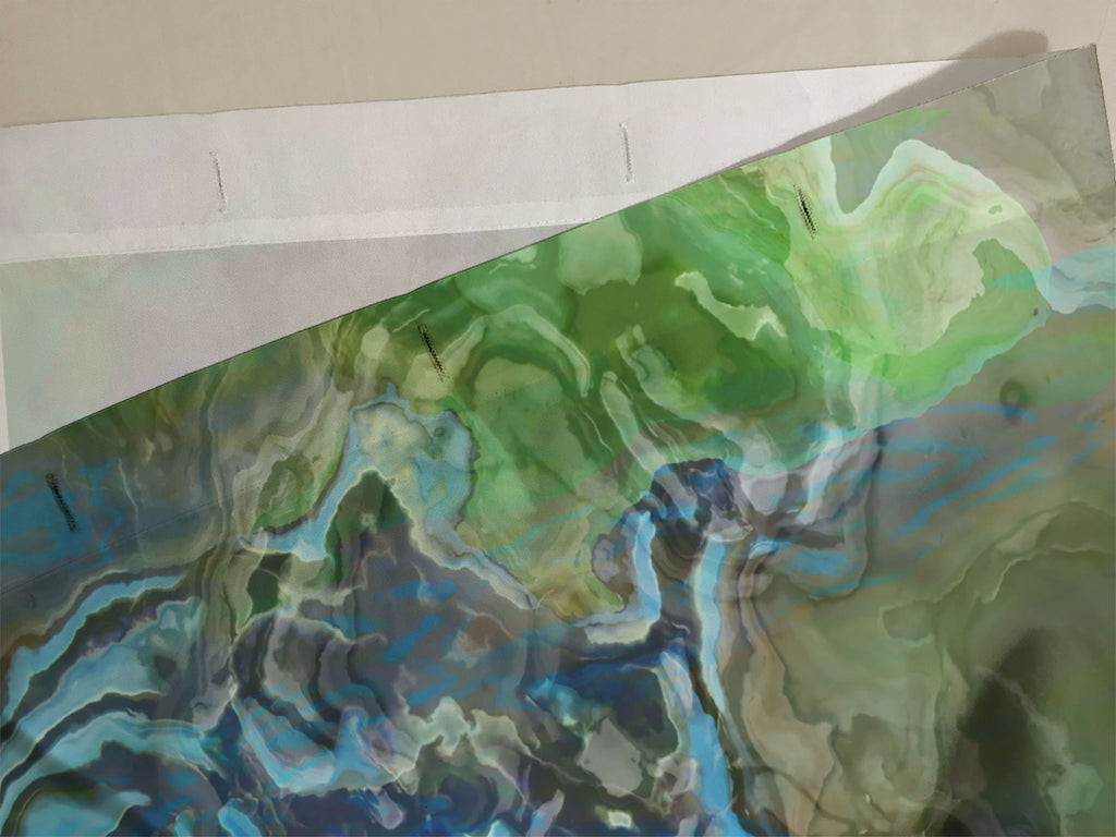 Abstract Shower Curtain, Lake Houston