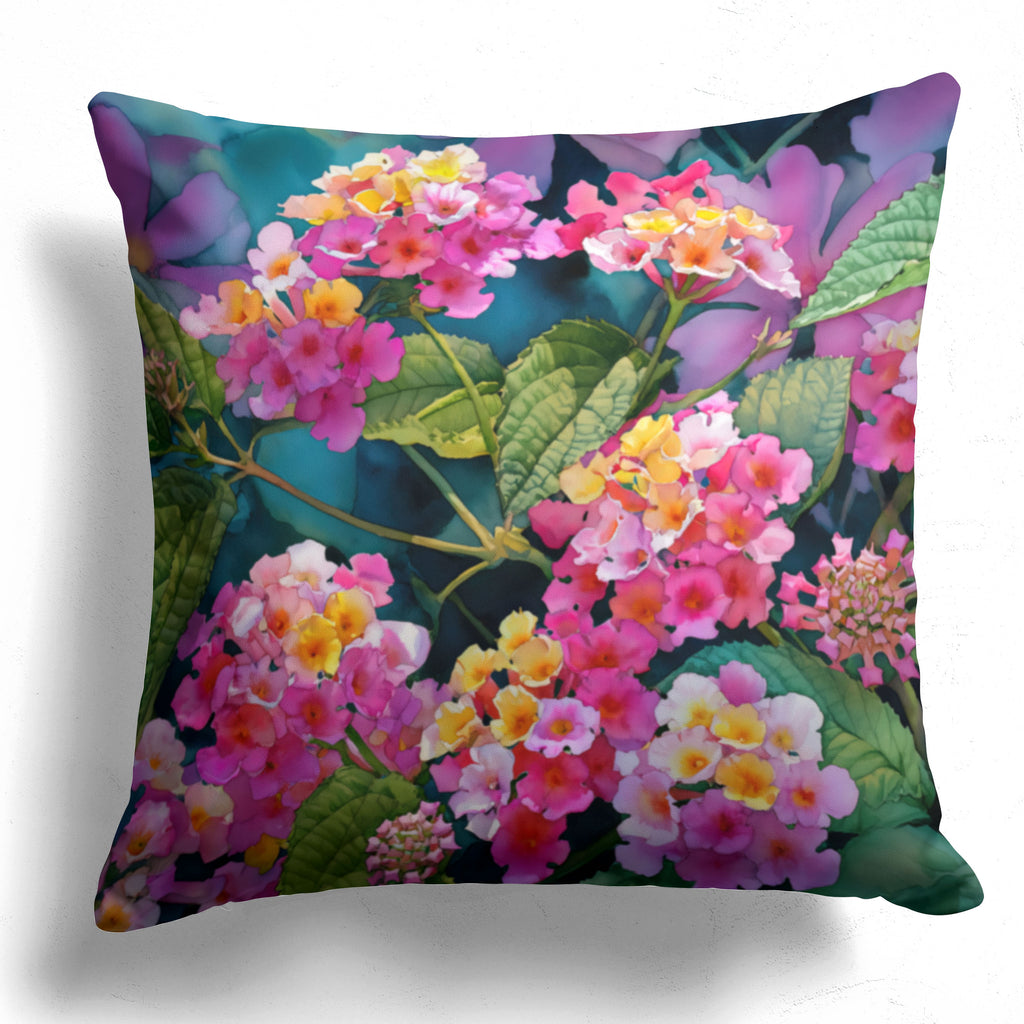 Floral Pillow Cover, Lantana