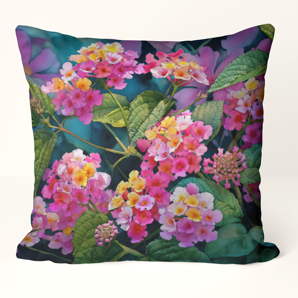 Floral Pillow Cover, Lantana