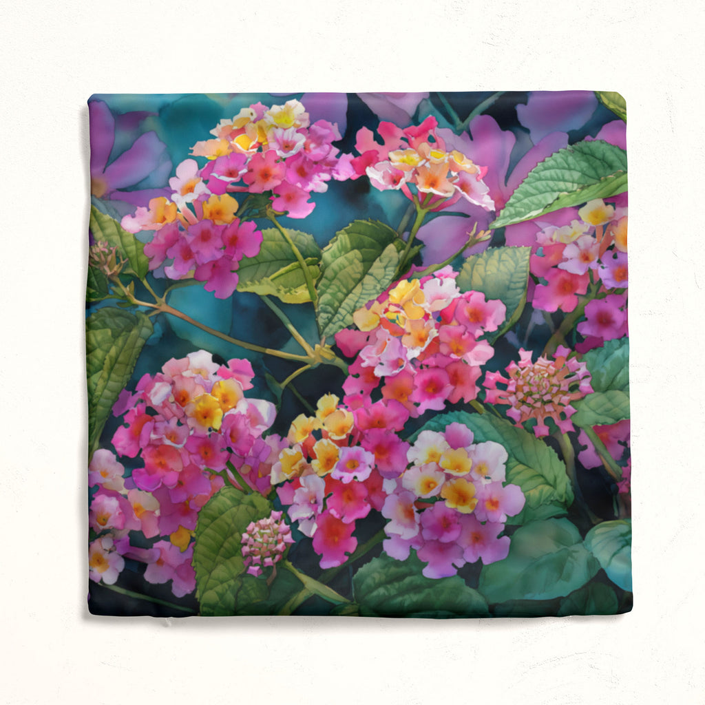 Floral Pillow Cover, Lantana