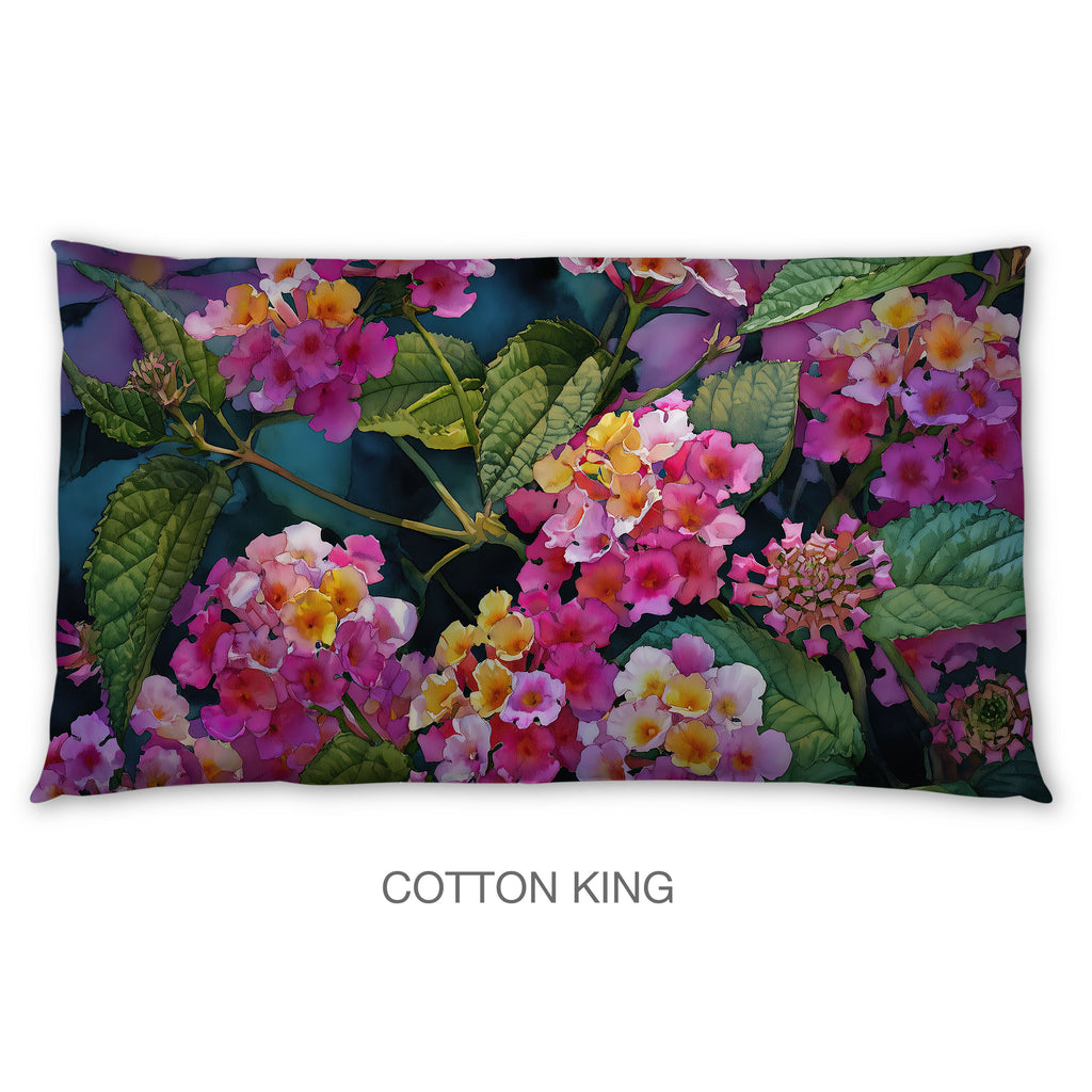 Floral Sham in Cotton or Polyester, Lantana