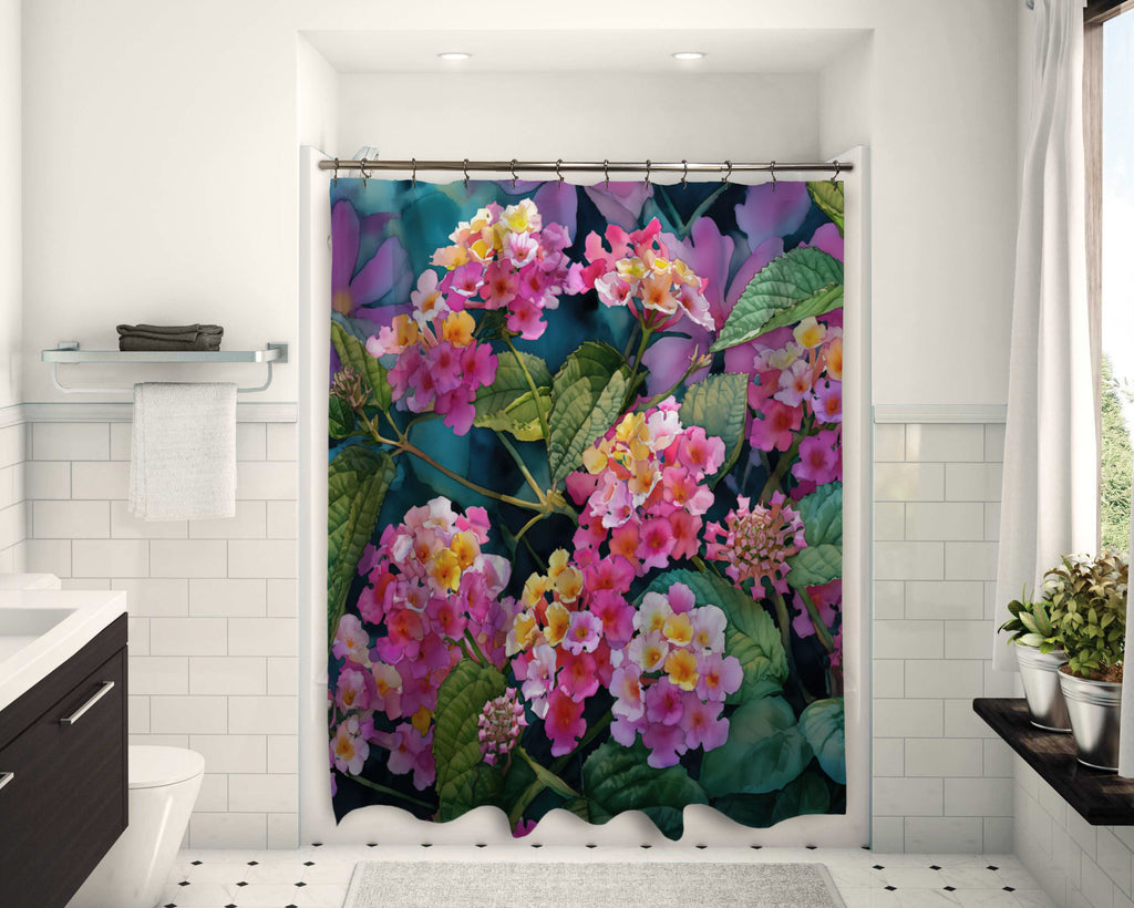 Floral Shower Curtain, Lantana