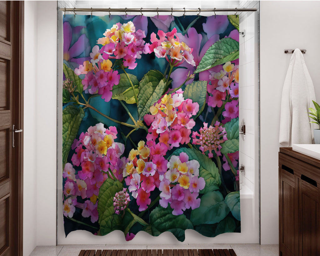 Floral Shower Curtain, Lantana
