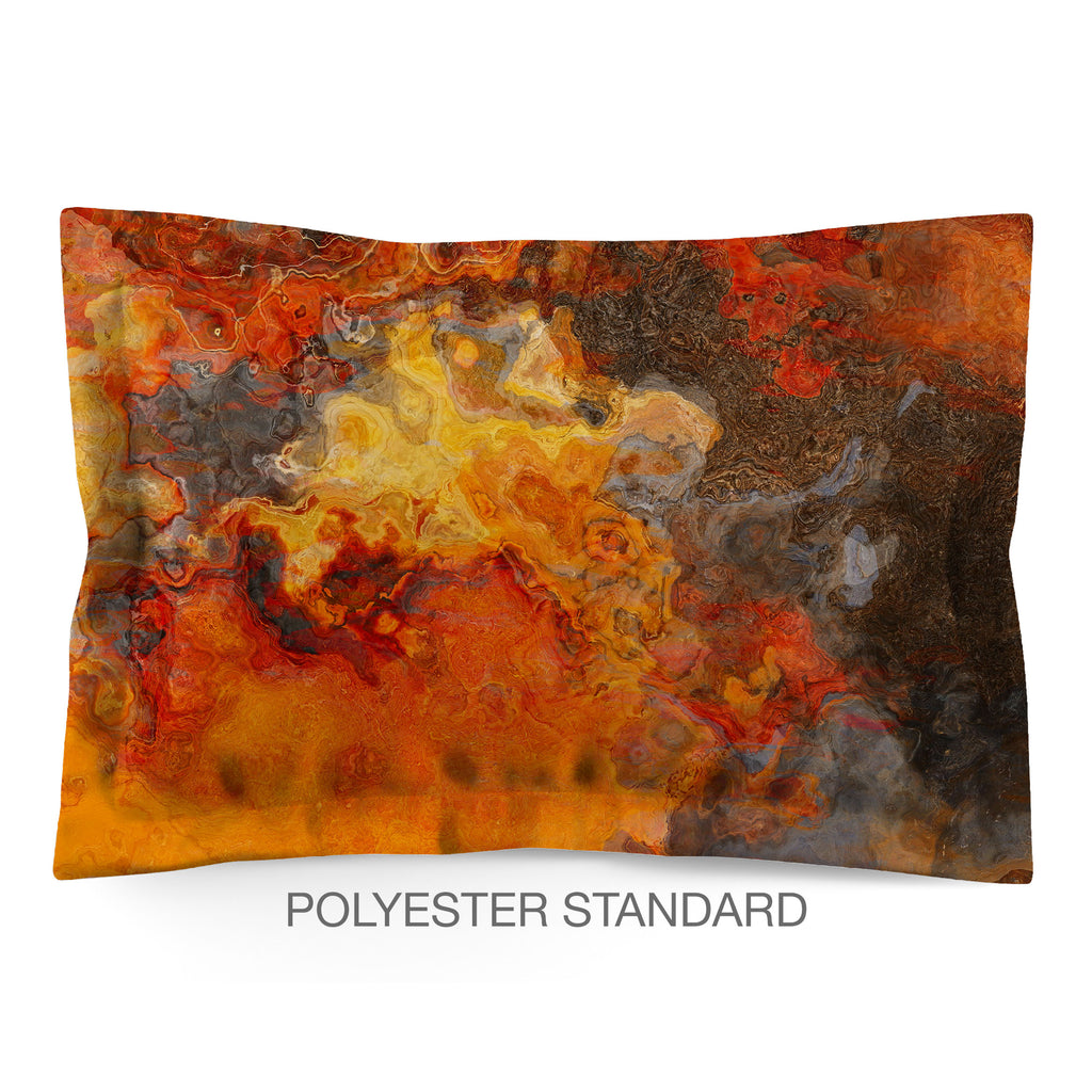 Abstract Shams in Cotton or Polyester, Lava Flow