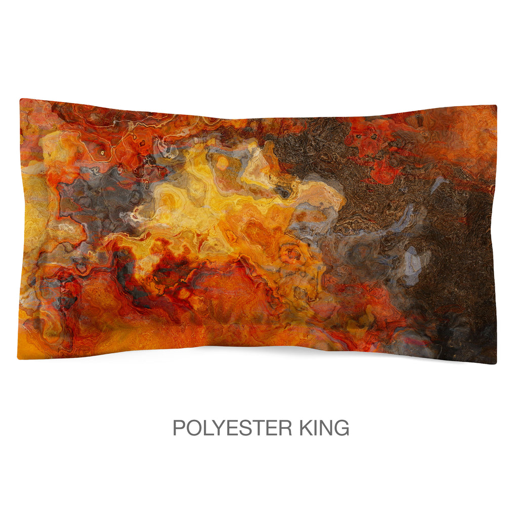 Abstract Shams in Cotton or Polyester, Lava Flow