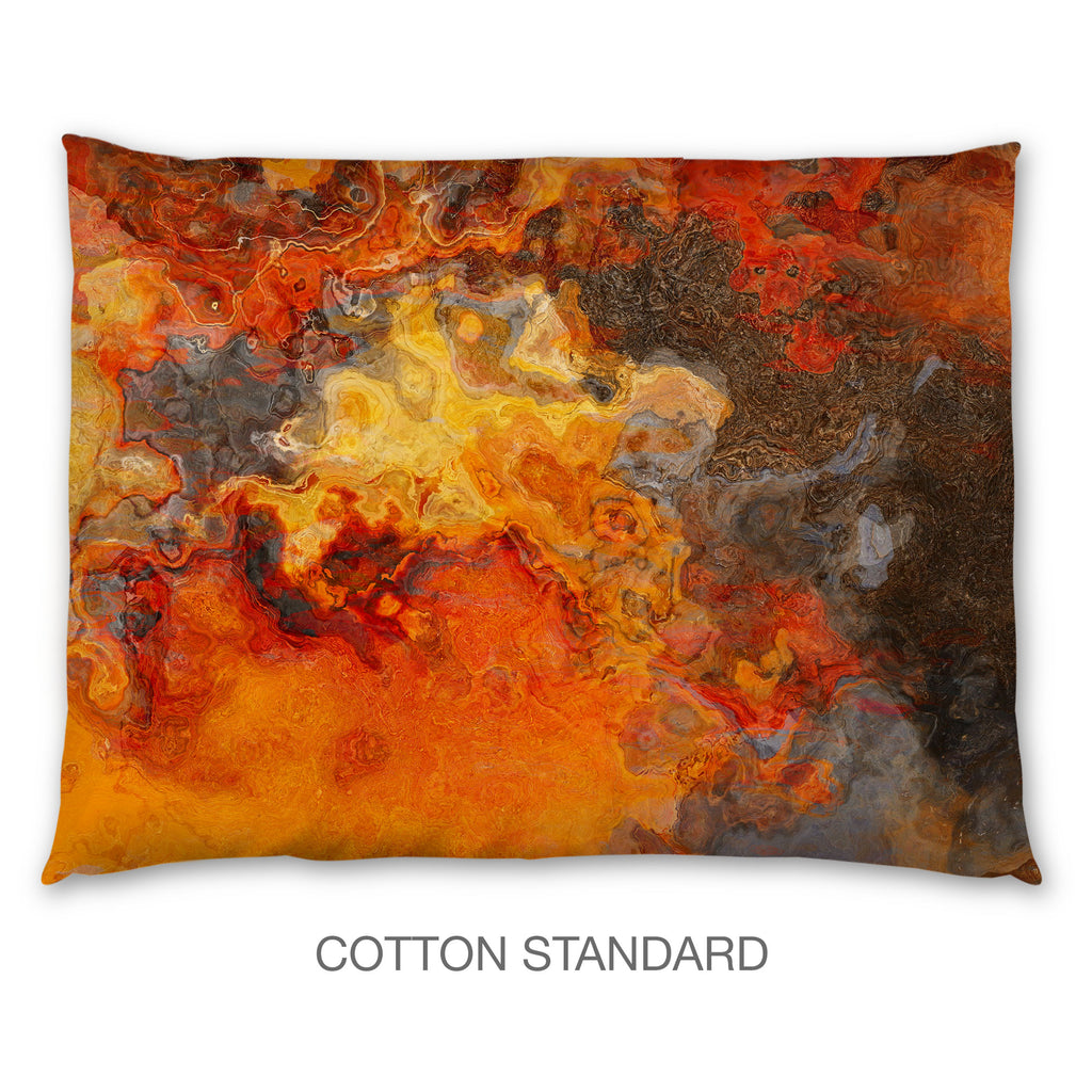 Abstract Shams in Cotton or Polyester, Lava Flow