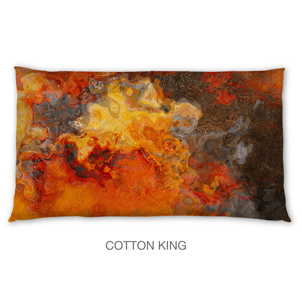 Abstract Shams in Cotton or Polyester, Lava Flow