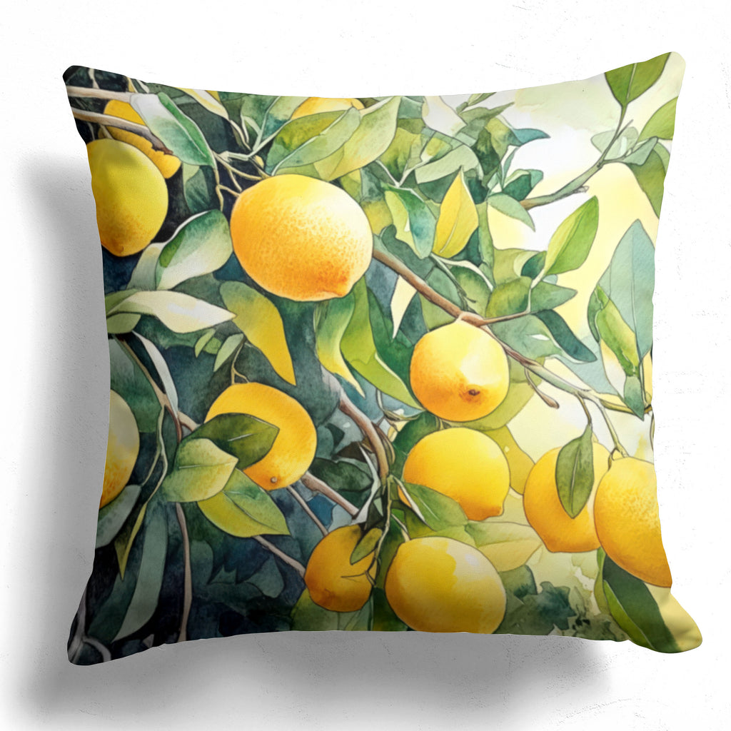 Floral Pillow Cover, Lemon Tree