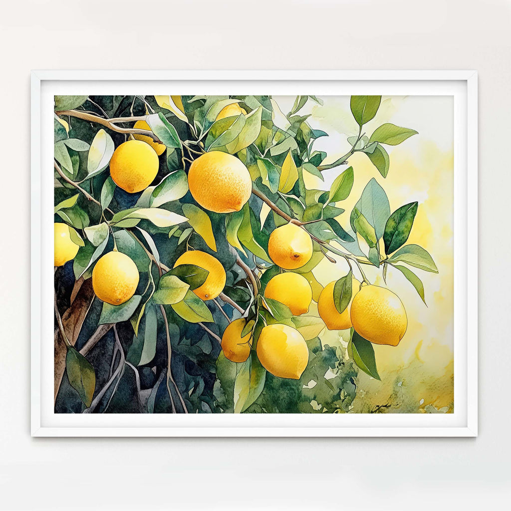 Floral Art Paper Print, Lemon Tree