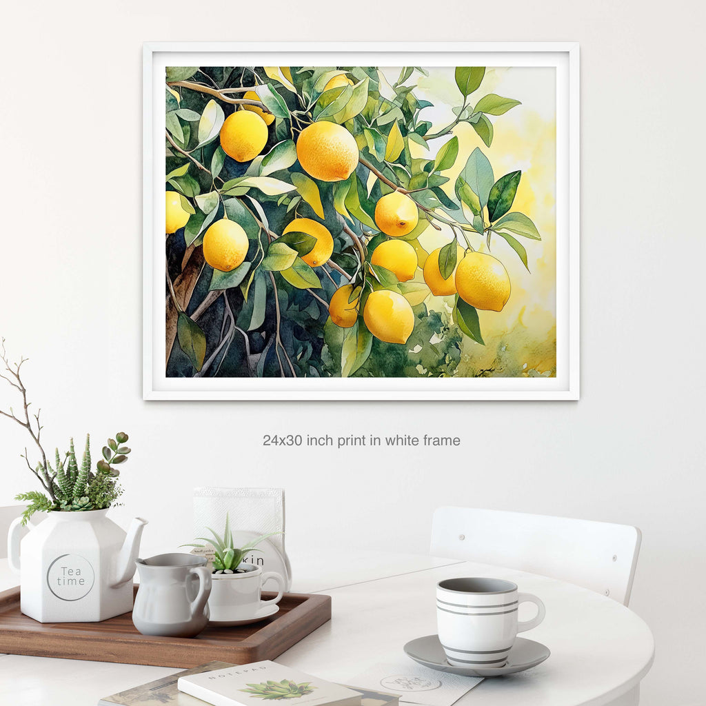 Floral Art Paper Print, Lemon Tree