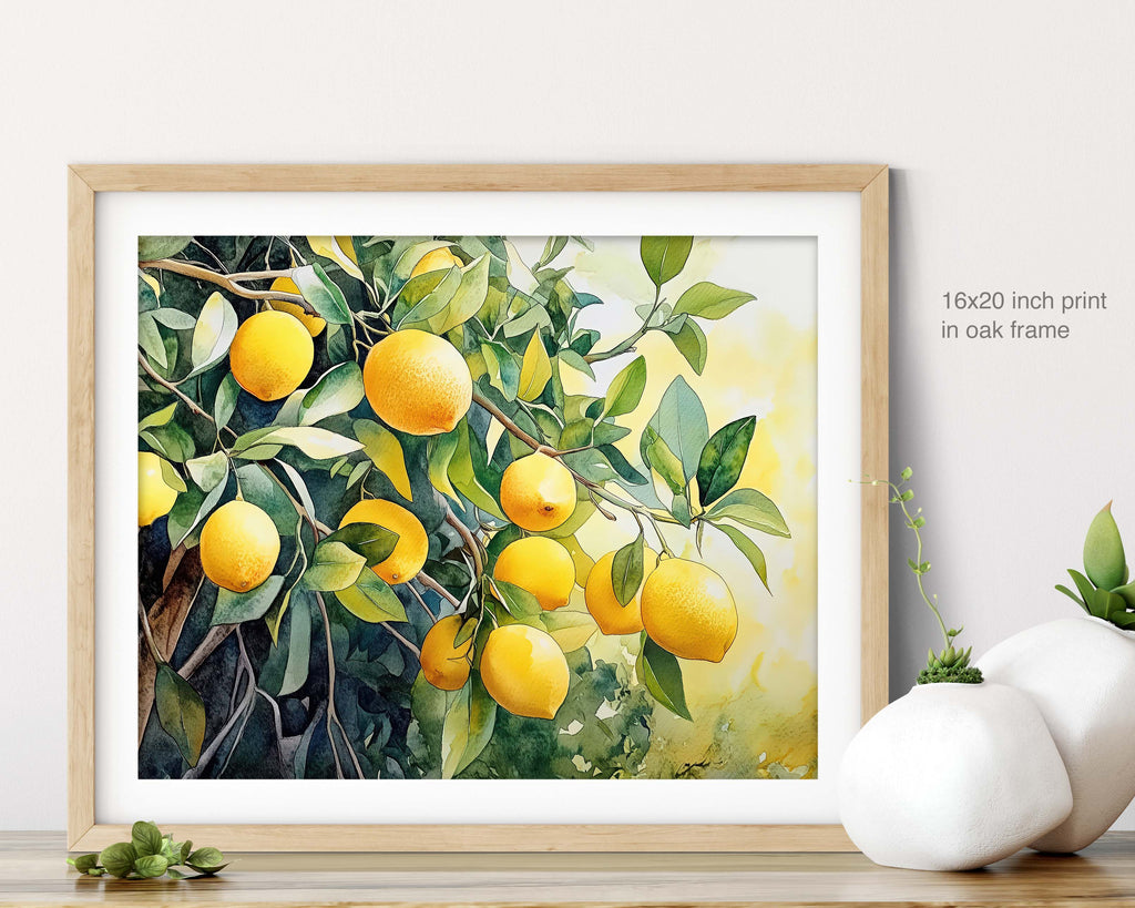 Floral Art Paper Print, Lemon Tree