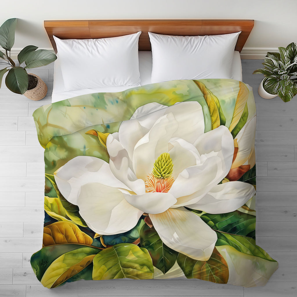 Floral Duvet Cover, Magnolia