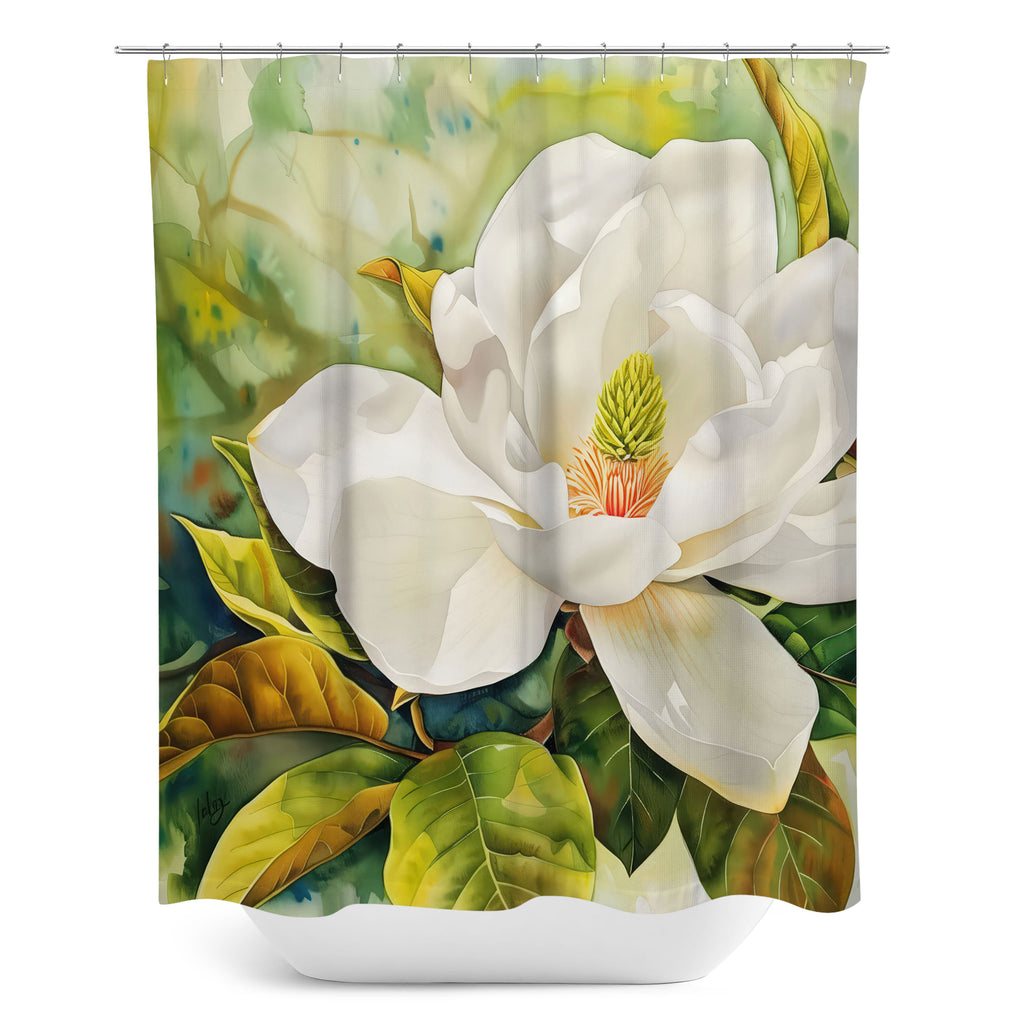 Floral Shower Curtain, Magnolia